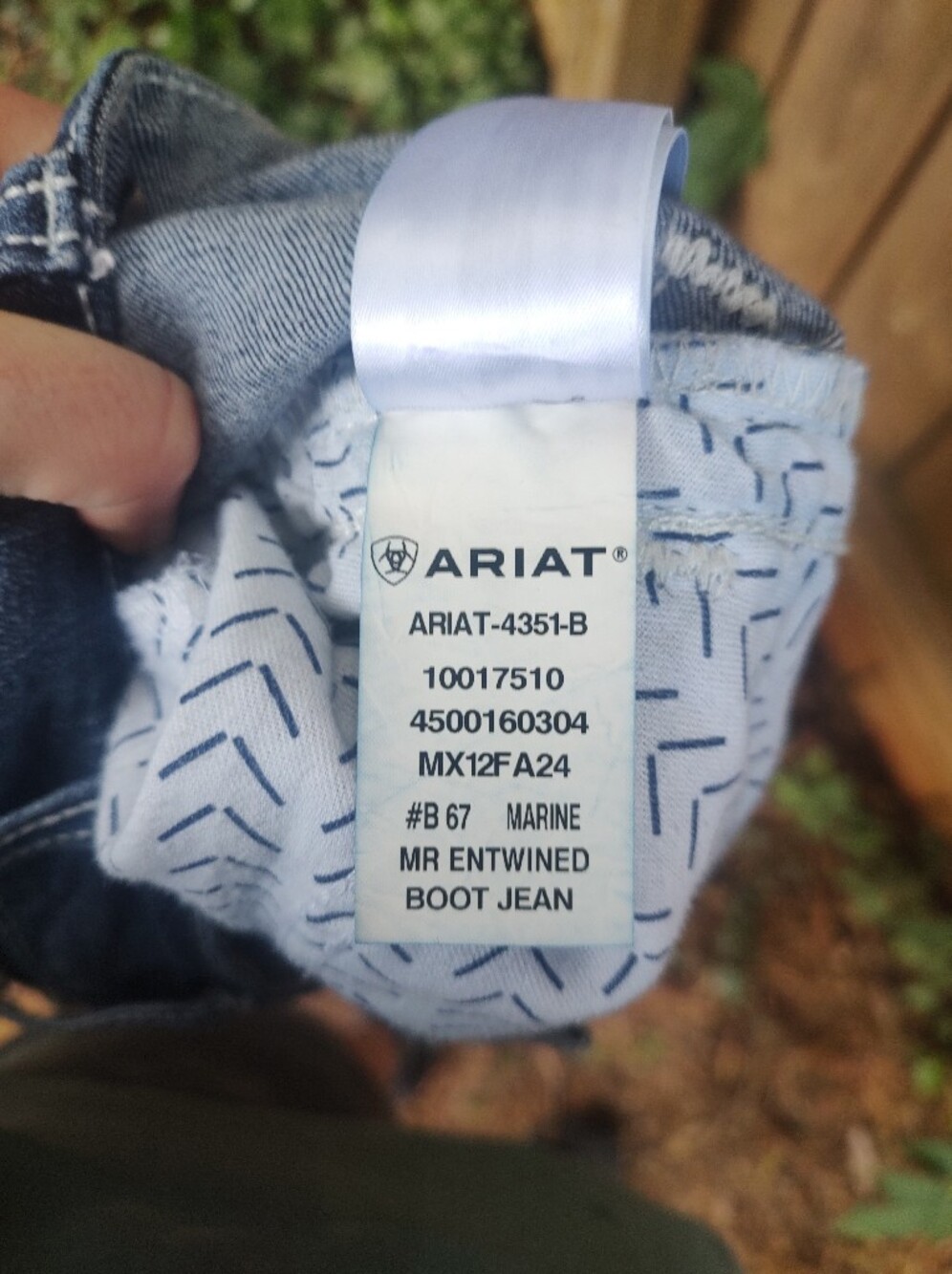 🏵️Ariat Mid Rise Boot Embroidered Dark Wash Jeans 25 Short - Picture 9 of 14